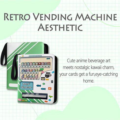 9-Pocket Card Binder, 900 Pockets Vending Machine Trading Card Album | Card Collector Holder Folder,50 Double-sided Removable Sleeves,Zipper,Strap,Waterproof Leather,3-Ring,for MTG TCG Card in Kuwait