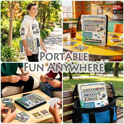 9-Pocket Card Binder, 900 Pockets Vending Machine Trading Card Album | Card Collector Holder Folder,50 Double-sided Removable Sleeves,Zipper,Strap,Waterproof Leather,3-Ring,for MTG TCG Card in Kuwait