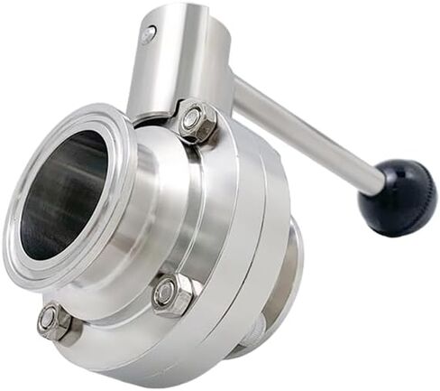 316 Stainless Steel Butterfly Valve OD63 mm, Tri Clamp 77.5mm, For Beer Dairy Plumbing Fittings in Kuwait