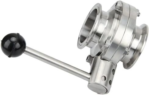 316 Stainless Steel Butterfly Valve OD63 mm, Tri Clamp 77.5mm, For Beer Dairy Plumbing Fittings in Kuwait