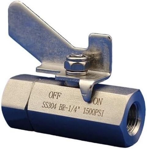 1 قطعة 3/8 "الفولاذ المقاوم للصدأ صمام كروي عالي الضغط 1500psi لأداة مصدر الهواء أنابيب المياه وصلات المواسير in Kuwait