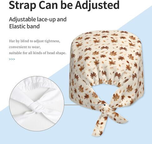 Fall Maple Leaf Plaid Print Scrub Caps Women Men, Nurse Cap Surgical Caps Scrub Hats for Women Men, Adjustable Working Cap with Sweatband Black in Kuwait