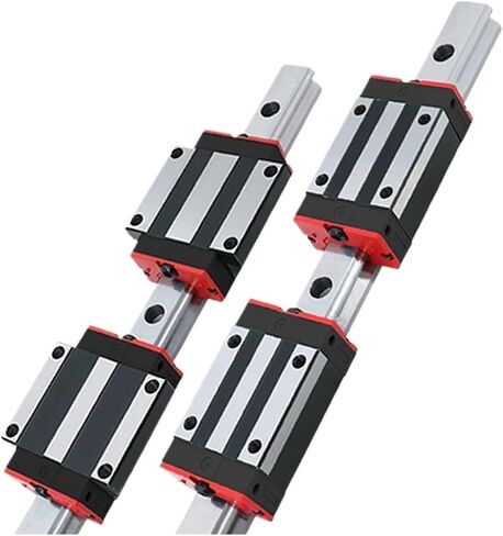 Linear Guide 2 pcs HGR20 200-500mm Linear Rails + 4 pcs HGH20CA / HGW20CC Carriages for Computerized Numerical Control Router 3D Printer(2 Rails 4 HGH20CA,500mm) in Kuwait