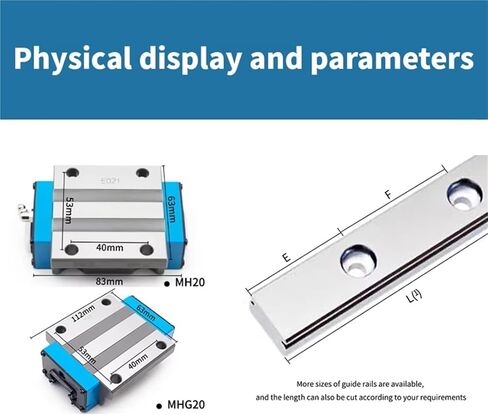 MH20 MHG20 Linear Block Linear Guide Slider Linear Bearing(MHG20(Only Block)) in Kuwait