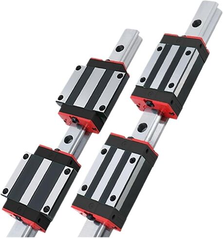 2 pcs HGR30 200-500mm Linear Rails with Green Dust + 4 pcs HGH30CA/HGW30CC/HGH30HA/HGW30HC Carriages for Computerized Numerical Control Router(2 Rails 4 HGW30CC,450mm) in Kuwait