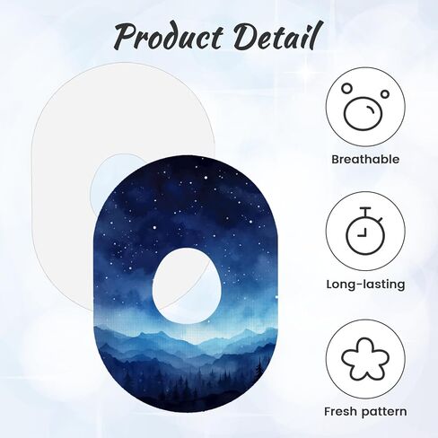 30PCS Over Patches Waterproof for Dexcom G7, CGM Adhesive Sensor Covers Tape Stickers with Hole, Pre-Cut Sensor Covers Accessories for Dexcom G7, Hypoallergenic Breathable Long Stay, Landscape in Kuwait