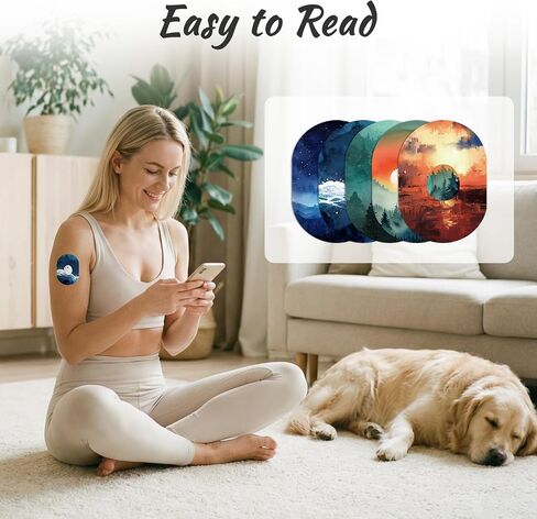30PCS Over Patches Waterproof for Dexcom G7, CGM Adhesive Sensor Covers Tape Stickers with Hole, Pre-Cut Sensor Covers Accessories for Dexcom G7, Hypoallergenic Breathable Long Stay, Landscape in Kuwait