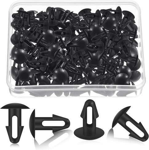 100 Pcs Strapping Rivets 15/64 Inch Hole Patio Strapping Fasteners for Patio Furniture Repair Webbing Lawn Chair Lounge Accessories, 0.66 x 0.48 Inch (Black) in Kuwait