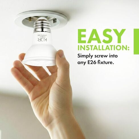 مصابيح الإضاءة الفيضانات KOR LED PAR16، 6 عبوات، ما يعادل 50 وات قابلة للتعتيم، 3000 كلفن أبيض دافئ، لمبة كشاف 6 وات داخلية وخارجية، قاعدة E26، 1250 لومن، تشطيب متجمد، تصنيف موقع رطب in Kuwait