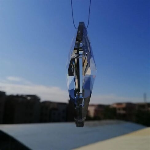 Hanging Crystals Prisms 1PCS 60mm (4 Holes) K9 Faceted Square Crystal Pendant Prism Bead Lamp Part Hanging Chandelier Hangings Crystals for Decoration in Kuwait