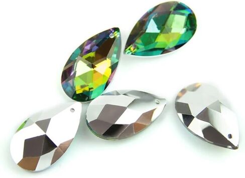 Hanging Crystals Prisms 38mm/50mm/63mm/76mm/89mm Mesh Shape Crystal Chandelier Pendants Parts for Chandelier Hangings Crystals for Decoration(89mm 6pcs) in Kuwait