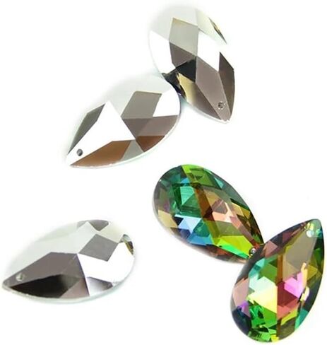 Hanging Crystals Prisms 38mm/50mm/63mm/76mm/89mm Mesh Shape Crystal Chandelier Pendants Parts for Chandelier Hangings Crystals for Decoration(89mm 6pcs) in Kuwait