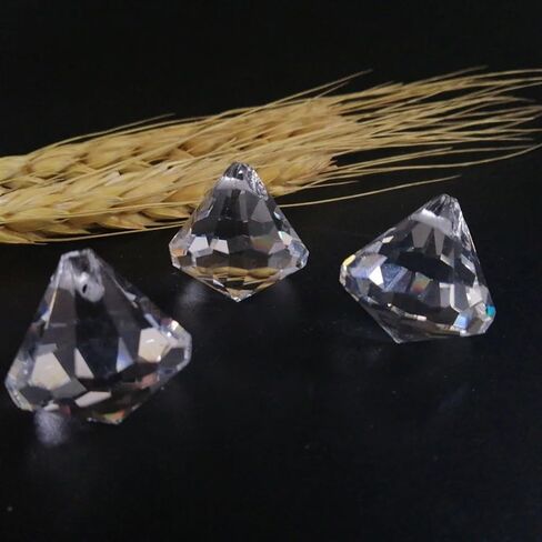 Hanging Crystals Prisms 5pcs 30mm/1.18inch Ball Crystal Pendant Prism Lamp Lighting Part Hanging Decoration Hangings Crystals for Decoration in Kuwait