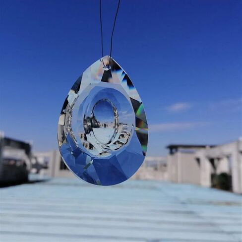 Hanging Crystals Prisms 2pcs 63mm Shaped Crystal Prisms Pendant Chandelier Home Decor Lighting Lamp Accessories Hangings Crystals for Decoration in Kuwait