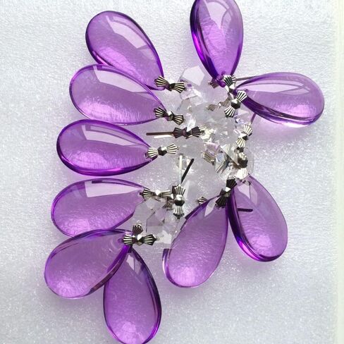 Hanging Crystals Prisms 10pcs/lot 72mm Purple Crystal Pendant Glass Hanging Drops Hangings Crystals for Decoration in Kuwait