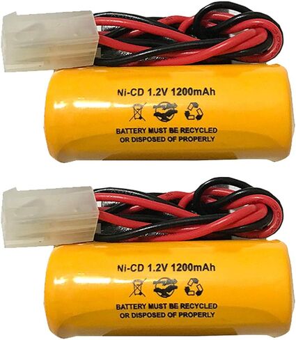 (2 Pack) ELB1P201N1 ELB-1P201N1 1.2v 1200mAh Ni-CD Battery Pack Replacement for Exit Sign Emergency Light ELB0300 ELB-0300 in Kuwait
