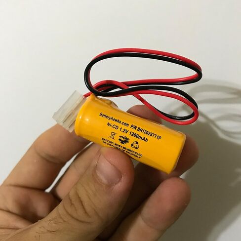 (2 Pack) ELB1P201N1 ELB-1P201N1 1.2v 1200mAh Ni-CD Battery Pack Replacement for Exit Sign Emergency Light ELB0300 ELB-0300 in Kuwait