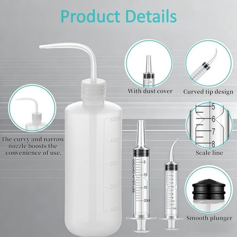 Soft & Liquid Diet Kit - 28 Pc Jaw Surgery Recovery Feeding Set with Syringes, Squeeze Bottles, Tubing & Connectors | for Post-Op Liquid Diets, Pet Feeding, Epoxy Resin, Oils & Industrial Dispensing in Kuwait