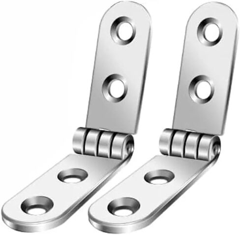 180 Degree Foldable Hinge Flap Screw-On Cabinet Door Furniture Hardware Accessories 2Pcs in Kuwait