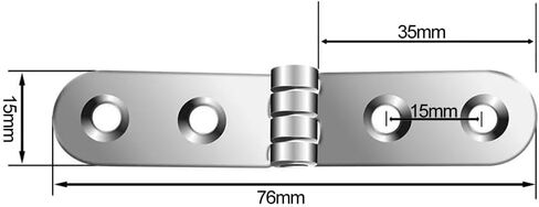 180 Degree Foldable Hinge Flap Screw-On Cabinet Door Furniture Hardware Accessories 2Pcs in Kuwait