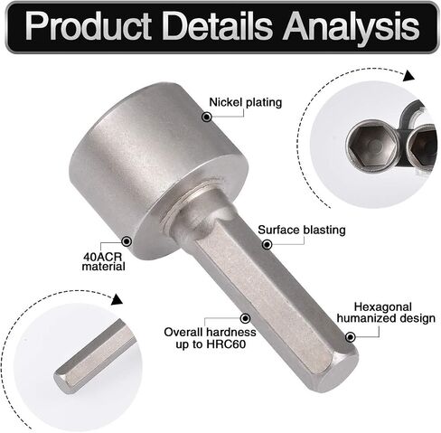 14 Pcs Power Nut Driver Set, Metric/Imperial Socket Wrench Screw Driver Kit, 1/4 Inch Hexagonal Quicker Change Chuck Adapter for Hand drill, Cordless drill, Driver, Air wrench, Electric wrench in Kuwait