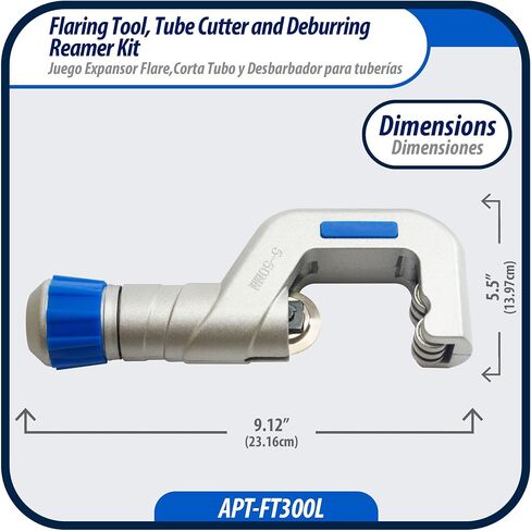 أداة التوسيع الهيدروليكي APT-FT300L من Appli Parts، مجموعة أدوات قطع الأنابيب وإزالة الأزيز لأنبوب القطر الخارجي من 3/8 إلى 1-5/8 للنحاس والألومنيوم والأنابيب المعدنية الناعمة الأخرى in Kuwait