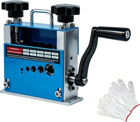 2-in-1 Wire Stripper Machine, Manual Wire Stripping Machine with 6 Channels and 5 Blades, Scrapping Copper Wire Peeler Machine for 0.06-0.67 inches, Drill Powered Hand Crank Wire Stripper Tool in Kuwait