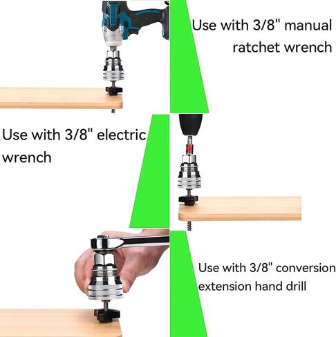 2026 Upgraded Multi-Function Universal Socket Wrench Tool, 3/8''-3/4'' Adjustable Universal Socket, Self-Adjusting Ratchet Adapter for Home DIY, Auto Repair, Maintenance (2Sets) in Kuwait