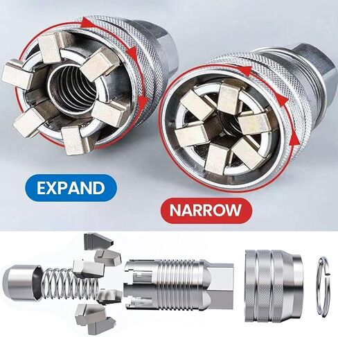 2026 Upgraded Multi-Function Universal Socket Wrench Tool, 3/8''-3/4'' Adjustable Universal Socket, Self-Adjusting Ratchet Adapter for Home DIY, Auto Repair, Maintenance (2Sets) in Kuwait