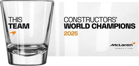 شعار العلامات التجارية McLaren Formula 1 Team Constructers' Champions 2 أونصة من الزجاج - سعة 2 أونصة من الزجاج - قاعدة قوية مرجحة لمنع الانقلاب والانسكابات in Kuwait