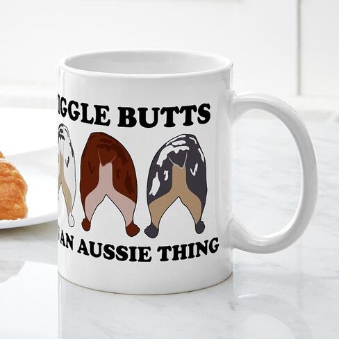 CafePress Aussie Wiggle Butts 11 oz (325 ml) Ceramic Coffee Mug in Kuwait
