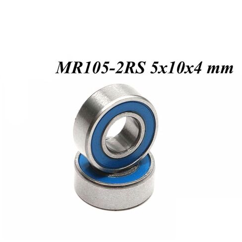 5 قطعة MR105-2RS MR105 2RS RS MR105RS 5x10x4 مللي متر الأزرق المطاط مختومة مصغرة كرات تروس الحمل عميقة الاخدود in Kuwait