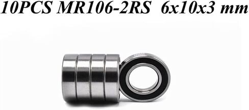 10 قطعة MR106-2RS MR106 2RS RS MR106RS 6x10x3 مللي متر المطاط ختم غطاء مصغرة كرة أخدود عميقة تحمل in Kuwait