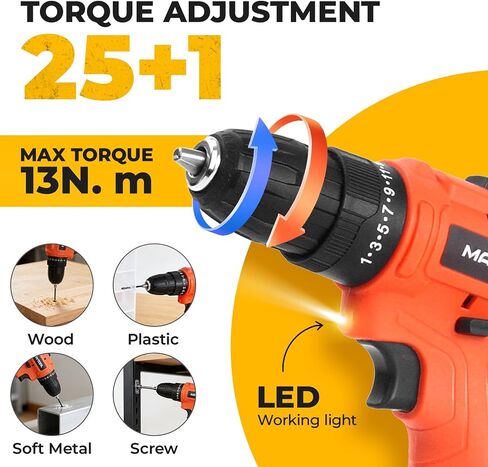 152 Piece Basic Tool Set, Portable Tool Box with 12V Cordless Drill, Home Repair Hand Tool Kit, General Household Drill Set, Toolbox with Storage Case for Homeowner, Handyman, Women, Men in Kuwait