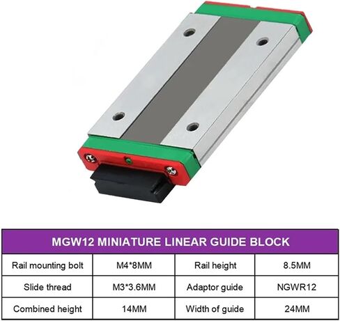 4PCS MGN12C MGN12H MGW12C MGW12H Carriage Block for MGNR12 MGWR12 Linear Guide 3D Printer Computerized Numerical Control Part(4PCS MGW12H) in Kuwait
