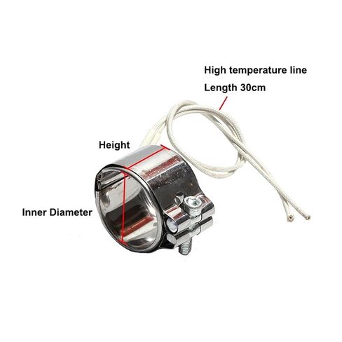 Ceramic Plugs Stainless Band Heater Inner Dia.40mm Electric Nozzle Barrel 100W-170W Heating Element Height 25-45mm(B,220V_130W 40X35MM(IDXH)) in Kuwait