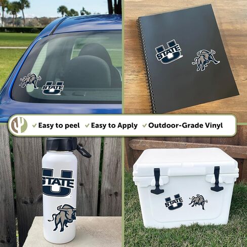 Desert Cactus Utah State University USU Aggies Sticker Vinyl Decal Laptop Water Bottle Car Scrapbook (4 Inch Set V1) in Kuwait