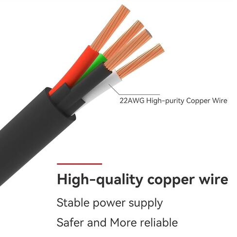 AMS Lite Extension Cable, 1m AMS 3D Printer Cable, PVC and 22AWG Copper 4Pin Lite Extension Cable with Magnetic Ring Filter Replacement for Bambulab A1/A1mini 3D Print in Kuwait