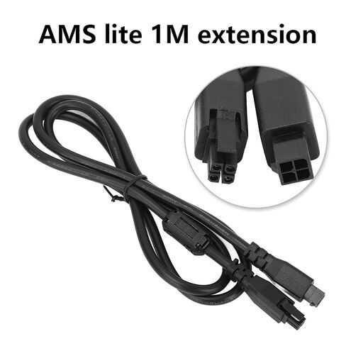 AMS Lite Extension Cable, 1m AMS 3D Printer Cable, PVC and 22AWG Copper 4Pin Lite Extension Cable with Magnetic Ring Filter Replacement for Bambulab A1/A1mini 3D Print in Kuwait