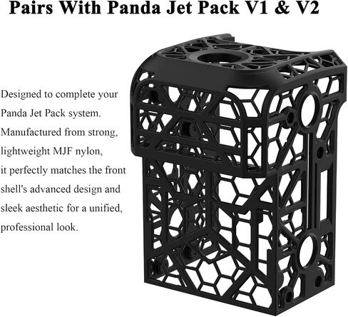 BIQU Panda Jet Pack V2 Black + Panda Jet Packt غطاء خلفي، متوافق مع طابعات Bambu-Lab P1S P1P X1C X1E ثلاثية الأبعاد، وقناة مروحة التبريد in Kuwait
