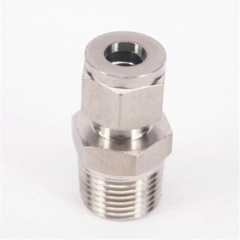 1/2 "BSPT ذكر-صالح أنبوب O/D 3/8" 304 الفولاذ المقاوم للصدأ كم الطويق موصل هوائي in Kuwait