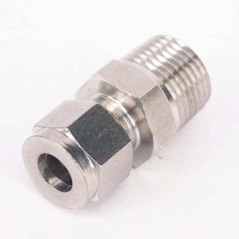 1/2 "BSPT ذكر-صالح أنبوب O/D 3/8" 304 الفولاذ المقاوم للصدأ كم الطويق موصل هوائي in Kuwait