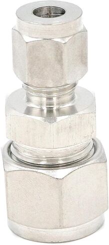 Fit Tube O/D 1/4" To 1/2" Reducer 304 Stainless Steel Sleeve Ferrule Pneumatic Connector in Kuwait