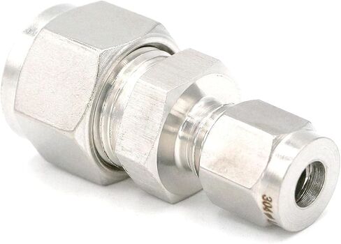 Fit Tube O/D 1/4" To 1/2" Reducer 304 Stainless Steel Sleeve Ferrule Pneumatic Connector in Kuwait