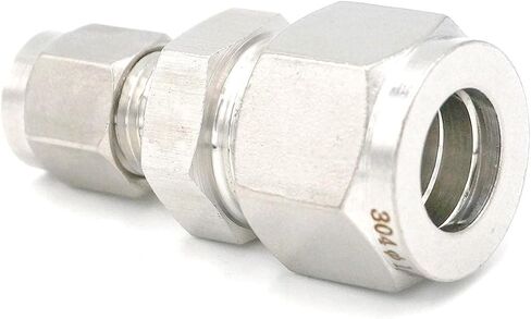 Fit Tube O/D 1/4" To 1/2" Reducer 304 Stainless Steel Sleeve Ferrule Pneumatic Connector in Kuwait