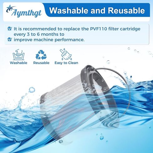 4 عبوات من الفلتر البديل PVF110 للمكانس الكهربائية المحورية المحمولة من بلاك اند ديكر PHV1810 PHV1410 PHV1210 BDH2000PL BDH2020FLFH BDH2020 FLBDH1620FLFH، قارنها بالجزء رقم 90552433 in Kuwait