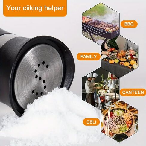 Salt and Pepper Shakers Set, 4 oz Glass Bottom Black White Shaker Sets with Stainless Steel Lids for Kitchen Cooking, BBQ, Bar, RV, Camp in Kuwait