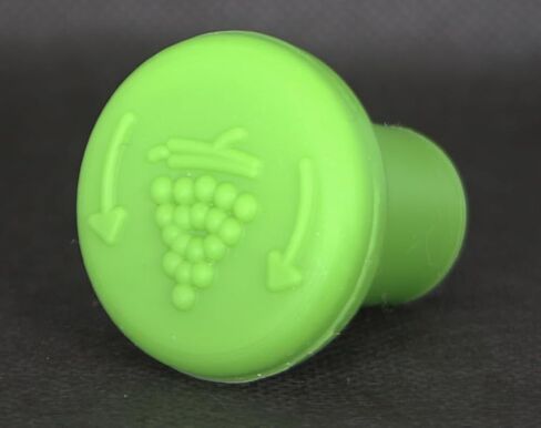 Premium Airtight & Leak-Proof Wine Bottle Stopper Set | Preserve Freshness & Store Bottles Horizontally | Food-Grade Silicone, Grape Logo Design, Fits Most Bottles | Pack of 5 - Mixed Colors in Kuwait