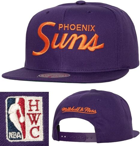 قبعة ميتشل آند نيس فينيكس صنز الجديدة من NBA 90's Draft Day Retro Script أرجواني برتقالي عصر Snapback قبعة in Kuwait