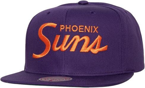قبعة ميتشل آند نيس فينيكس صنز الجديدة من NBA 90's Draft Day Retro Script أرجواني برتقالي عصر Snapback قبعة in Kuwait